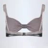 Top bikini con ruches Palmita in argento cromato Top bikini con ruches Palmita in argento cromato