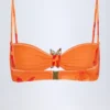 Top bikini con scollo all’americana e dettagli metallici Baracoa con stampa Orange Orchid Top bikini con scollo all’americana e dettagli metallici Baracoa con stampa Orange Orchid