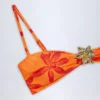 Top bikini con scollo all’americana e dettagli metallici Baracoa con stampa Orange Orchid Top bikini con scollo all’americana e dettagli metallici Baracoa con stampa Orange Orchid