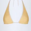 Top bikini con scollo all’americana Morella a quadretti gialli Top bikini con scollo all’americana Morella a quadretti gialli
