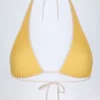 Top bikini con scollo all’americana Morella a quadretti gialli Top bikini con scollo all’americana Morella a quadretti gialli