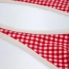 Top bikini Morella con scollo all’americana in quadretti rossi Top bikini Morella con scollo all’americana in quadretti rossi