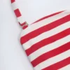 Top bikini multiuso Cascais a righe rosso ciliegia Top bikini multiuso Cascais a righe rosso ciliegia