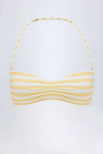 Top bikini multiuso Cascais in giallo limone