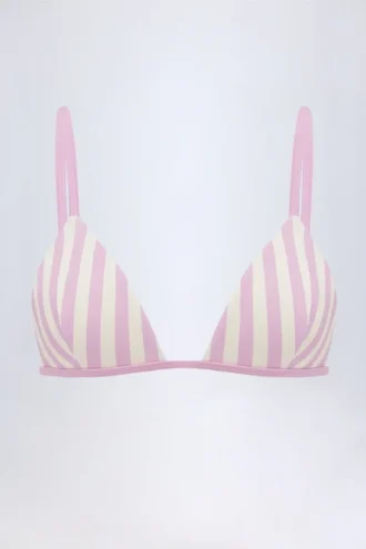Top bikini triangolare Montauk in malva