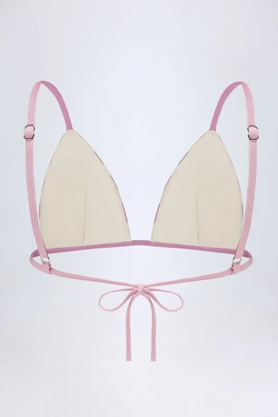 Top bikini triangolare Montauk in malva Top bikini triangolare Montauk in malva