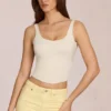 Top con lacci sul retro in modal Norelle, colore avorio Top con lacci sul retro in modal Norelle, colore avorio