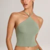 Top con scollo all’americana in Modal Aviora, colore verde salvia Top con scollo all’americana in Modal Aviora, colore verde salvia