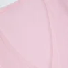 Top corto avvolgente Lou in punto raso rosa confetto Top corto avvolgente Lou in punto raso rosa confetto