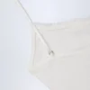 Top corto con volant in punto ruched Livia, bianco Top corto con volant in punto ruched Livia, bianco