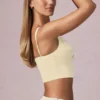 Top corto Magda con fiocco a righe giallo limone Top corto Magda con fiocco a righe giallo limone