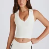 Top corto polo Soft Active in avorio Top corto polo Soft Active in avorio