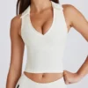 Top corto polo Soft Active in avorio Top corto polo Soft Active in avorio