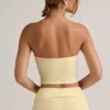 Top corto senza spalline Verna in modal, colore giallo crema Top corto senza spalline Verna in modal, colore giallo crema