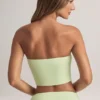 Top corto senza spalline Verna in modal, verde salvia Top corto senza spalline Verna in modal, verde salvia