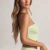 Top corto senza spalline Verna in modal, verde salvia Top corto senza spalline Verna in modal, verde salvia