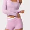 Top in jersey morbido con spalle scoperte in rosa dolce Top in jersey morbido con spalle scoperte in rosa dolce