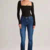Top Kaia in Modal con scollo quadrato e maniche lunghe, colore nero Top Kaia in Modal con scollo quadrato e maniche lunghe, colore nero