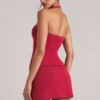 Top lungo con scollo all’americana Vita in rosso ciliegia Top lungo con scollo all’americana Vita in rosso ciliegia