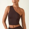 Top monospalla Andi in Modal color cioccolato Top monospalla Andi in Modal color cioccolato