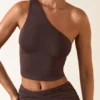 Top monospalla Andi in Modal color cioccolato Top monospalla Andi in Modal color cioccolato