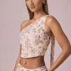 Top monospalla con dettaglio a sciarpa Rae con stampa floreale Primrose Top monospalla con dettaglio a sciarpa Rae con stampa floreale Primrose
