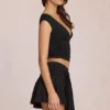 Top Nalia in modal con scollo profondo, nero Top Nalia in modal con scollo profondo, nero