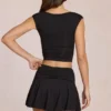 Top Nalia in modal con scollo profondo, nero Top Nalia in modal con scollo profondo, nero