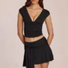 Top Nalia in modal con scollo profondo, nero Top Nalia in modal con scollo profondo, nero