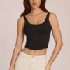 Top Norelle in Modal con lacci sul retro, colore nero Top Norelle in Modal con lacci sul retro, colore nero
