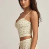 Top pigiama canotta Isalie in modal con stampa a limoni Top pigiama canotta Isalie in modal con stampa a limoni