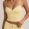 Top pigiama canotta Isalie in modal giallo pastello Top pigiama canotta Isalie in modal giallo pastello