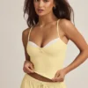 Top pigiama canotta Isalie in modal giallo pastello Top pigiama canotta Isalie in modal giallo pastello
