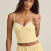 Top pigiama canotta Isalie in modal giallo pastello Top pigiama canotta Isalie in modal giallo pastello