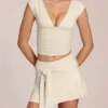 Top scollato Nalia in modal color avorio Top scollato Nalia in modal color avorio