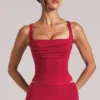 Top Veya con scollo quadrato in rosso ciliegia Top Veya con scollo quadrato in rosso ciliegia