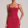 Top Veya con scollo quadrato in rosso ciliegia Top Veya con scollo quadrato in rosso ciliegia
