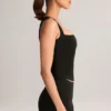Top Vivee in modal con scollo quadrato, nero Top Vivee in modal con scollo quadrato, nero