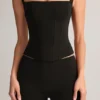 Top Vivee in modal con scollo quadrato, nero Top Vivee in modal con scollo quadrato, nero