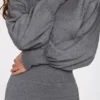 Tuta a maniche lunghe in maglia fine Moya, colore grigio Tuta a maniche lunghe in maglia fine Moya, colore grigio