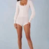 Tuta a maniche lunghe in maglia Ismera, color avorio Tuta a maniche lunghe in maglia Ismera, color avorio