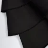 Tuta Corte con corsetto allacciato e volant Priaska in nero Tuta Corte con corsetto allacciato e volant Priaska in nero