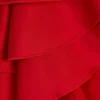 Tuta Corte con corsetto allacciato e volant Priaska in rosso fuoco Tuta Corte con corsetto allacciato e volant Priaska in rosso fuoco