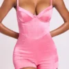 Tuta Corte con corsetto in raso Romera in rosa