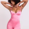 Tuta Corte con corsetto in raso Romera in rosa