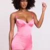 Tuta Corte con corsetto in raso Romera in rosa