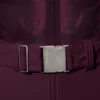 Tuta da sci impermeabile a strati con cintura in bordeaux Tuta da sci impermeabile a strati con cintura in bordeaux