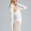Tuta intera con cut-out decorata Melody in avorio Tuta intera con cut-out decorata Melody in avorio