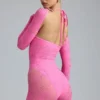 Tuta intera con cut-out decorata Melody in rosa bubblegum Tuta intera con cut-out decorata Melody in rosa bubblegum
