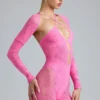 Tuta intera con cut-out decorata Melody in rosa bubblegum Tuta intera con cut-out decorata Melody in rosa bubblegum